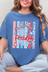 Striped Coquette Let Freedom Ring Short Sleeve Relaxed Fit T-Shirt