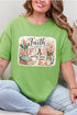Faith Over Fear Floral Devotion Short Sleeve Relaxed Fit T-Shirt