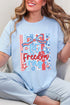 Striped Coquette Let Freedom Ring Short Sleeve Relaxed Fit T-Shirt