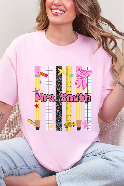 Personalized Teachers Rule Short Sleeve Relaxed Fit T-Shirt