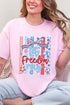 Striped Coquette Let Freedom Ring Short Sleeve Relaxed Fit T-Shirt