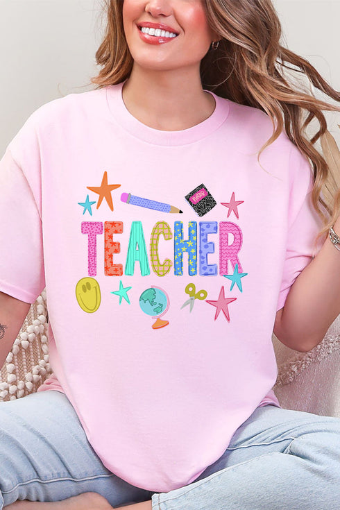 Classroom Charm Short Sleeve Relaxed Fit T-Shirt