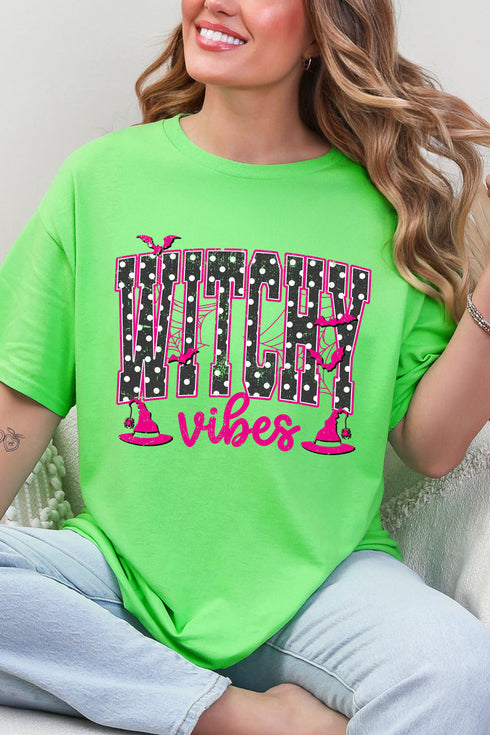 Dotted Witchy Vibes Short Sleeve Relaxed Fit T-Shirt
