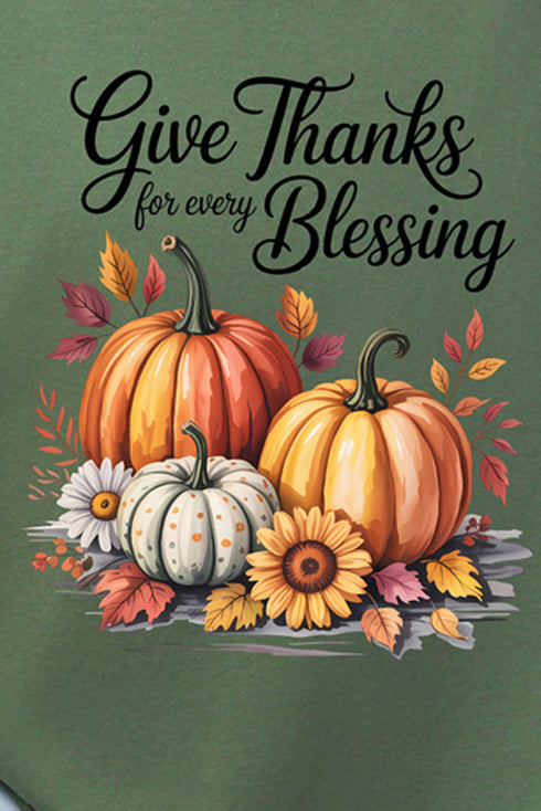 Autumn Give Thanks Short Sleeve Relaxed Fit T-Shirt