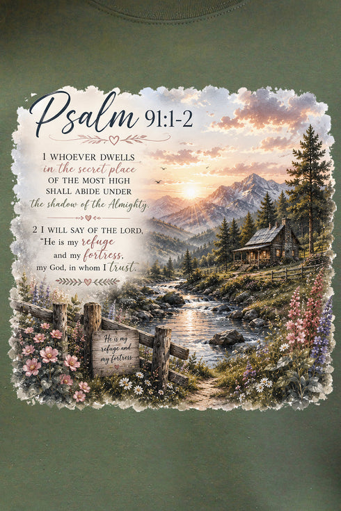 Scenic Psalm 91 Short Sleeve Relaxed Fit T-Shirt