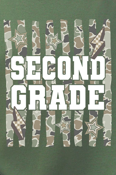 Camo School Era: Pre-K To Fifth Grade Short Sleeve Relaxed Fit T-Shirt *Choose Your Grade