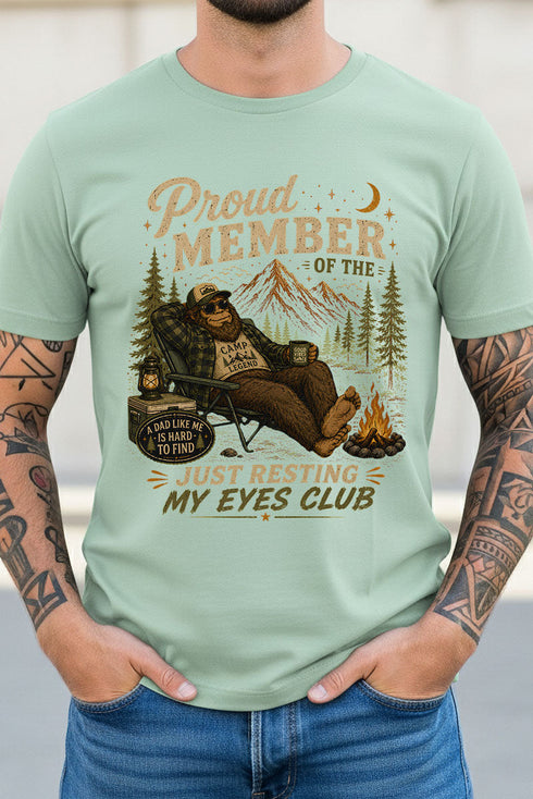 Resting My Eyes Club Short Sleeve Relaxed Fit T-Shirt