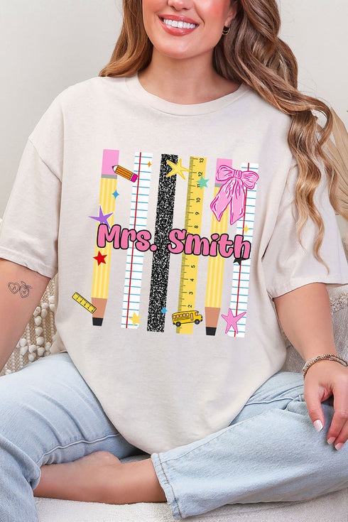 Personalized Teachers Rule Short Sleeve Relaxed Fit T-Shirt