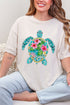 Seaside Sparkle Turtle Short Sleeve Relaxed Fit T-Shirt