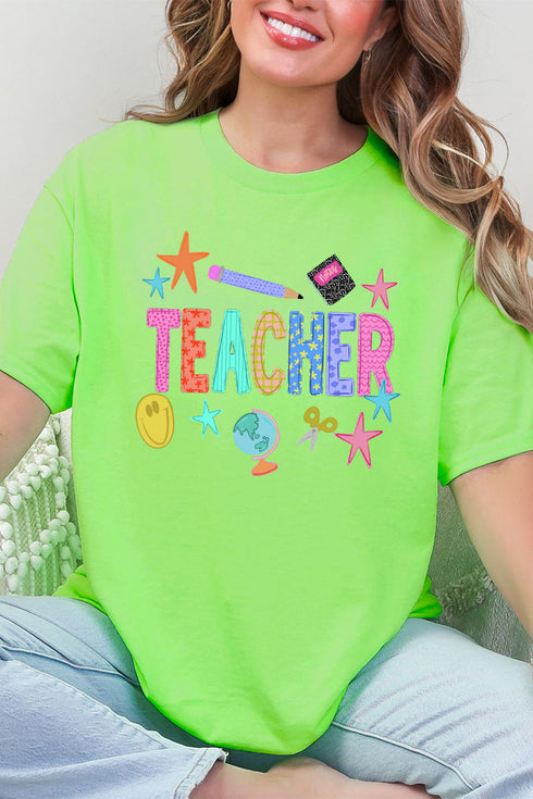 Classroom Charm Short Sleeve Relaxed Fit T-Shirt