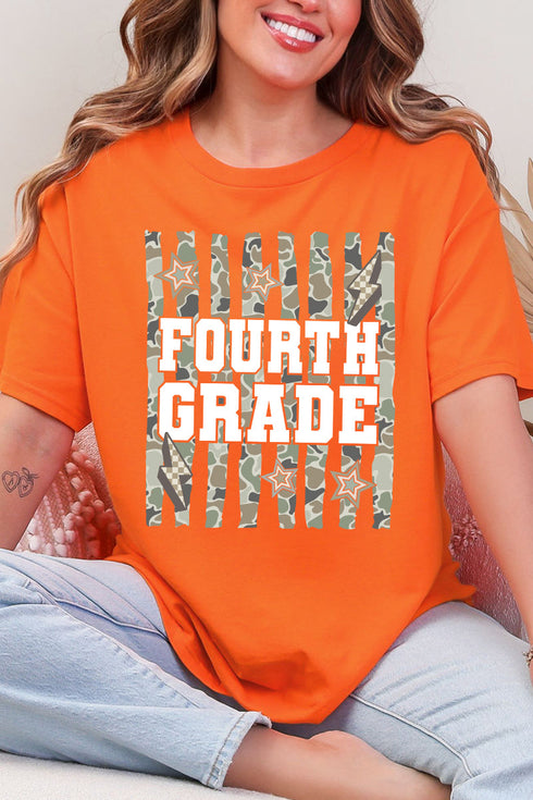 Camo School Era: Pre-K To Fifth Grade Short Sleeve Relaxed Fit T-Shirt *Choose Your Grade