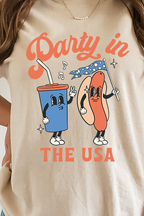 Party In The USA Short Sleeve Relaxed Fit T-Shirt