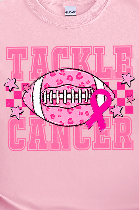 Pink Tackle Cancer Short Sleeve Relaxed Fit T-Shirt