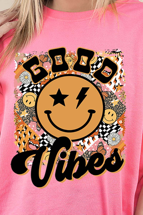 Psychedelic Good Vibes Short Sleeve Relaxed Fit T-Shirt