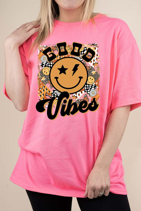 Psychedelic Good Vibes Short Sleeve Relaxed Fit T-Shirt