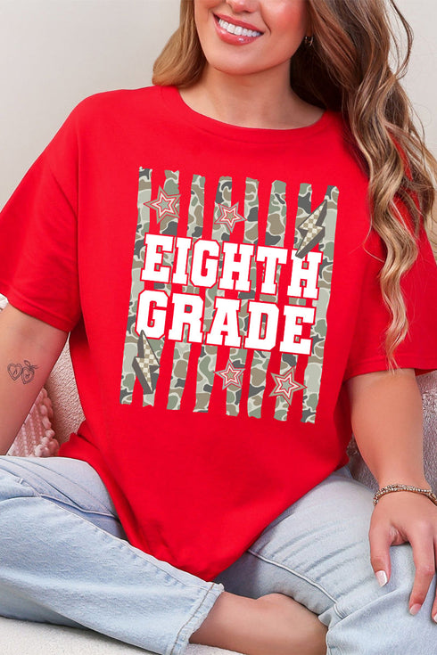 Camo School Era: Sixth To Tenth Grade Short Sleeve Relaxed Fit T-Shirt *Choose Your Grade