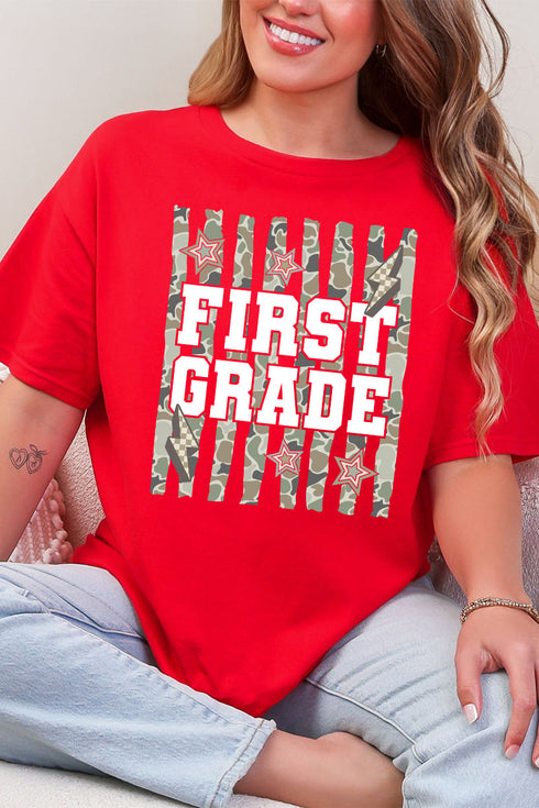 Camo School Era: Pre-K To Fifth Grade Short Sleeve Relaxed Fit T-Shirt *Choose Your Grade