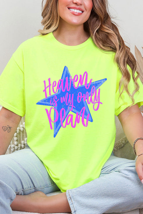 Heaven Is My Only Plan Short Sleeve Relaxed Fit T-Shirt