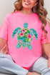 Seaside Sparkle Turtle Short Sleeve Relaxed Fit T-Shirt