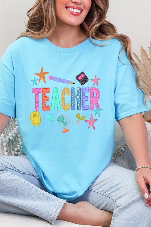 Classroom Charm Short Sleeve Relaxed Fit T-Shirt