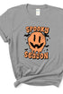 Happy Face Spooky Season Short Sleeve Relaxed Fit T-Shirt