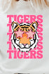 Stacked Pink Tigers Short Sleeve Relaxed Fit T-Shirt