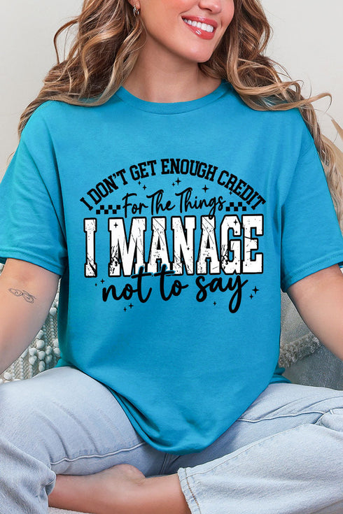 Manage Not To Say Short Sleeve Relaxed Fit T-Shirt