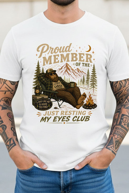 Resting My Eyes Club Short Sleeve Relaxed Fit T-Shirt