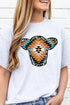 Aztec Cow Portrait Short Sleeve Relaxed Fit T-Shirt
