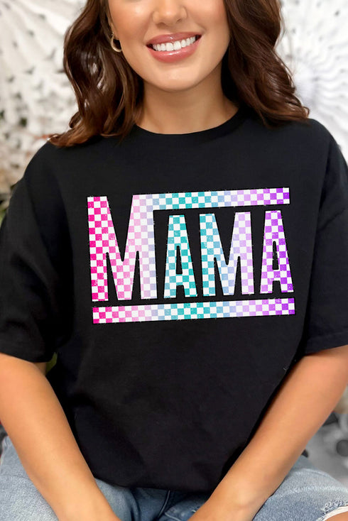 Check It Out Colorful Mama Short Sleeve Relaxed Fit T-Shirt
