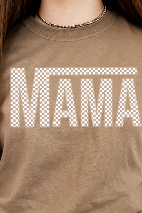 Check It Out Mama Beige Short Sleeve Relaxed Fit T-Shirt