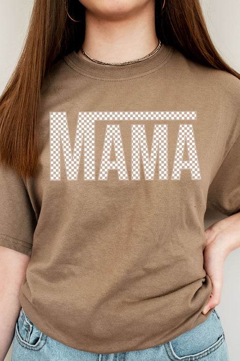 Check It Out Mama Beige Short Sleeve Relaxed Fit T-Shirt