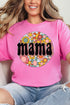 Circle Retro Flower Mama Short Sleeve Relaxed Fit T-Shirt