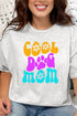 Flower Cool Dog Mom Short Sleeve Relaxed Fit T-Shirt