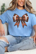 Football Coquette Bow Short Sleeve Relaxed Fit T-Shirt