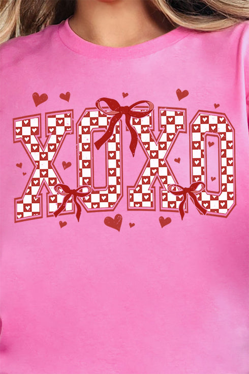 Girlie Red XOXO Short Sleeve Relaxed Fit T-Shirt