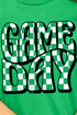 Green Checkered Game Day Short Sleeve Relaxed Fit T-Shirt