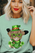 Happy St. Patrick's Day Highland Cow Short Sleeve Relaxed Fit T-Shirt