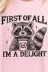 I'm A Delight Raccoon Short Sleeve Relaxed Fit T-Shirt