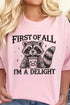 I'm A Delight Raccoon Short Sleeve Relaxed Fit T-Shirt