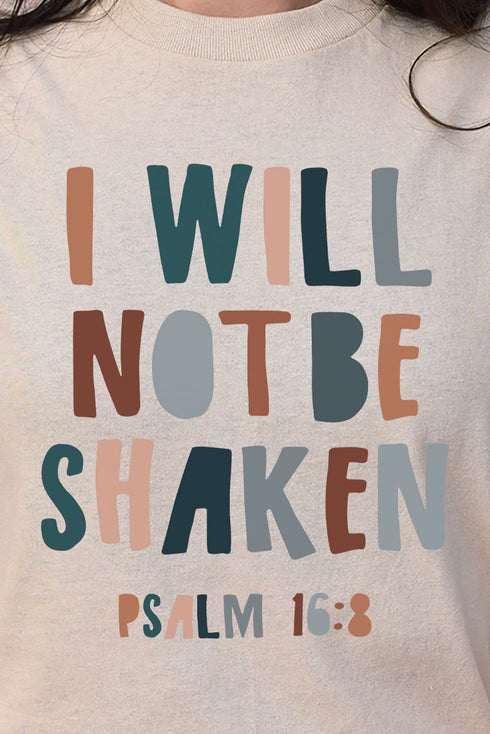 I Will Not Be Shaken Short Sleeve Relaxed Fit T-Shirt