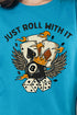 Just Roll With It Short Sleeve Relaxed Fit T-Shirt