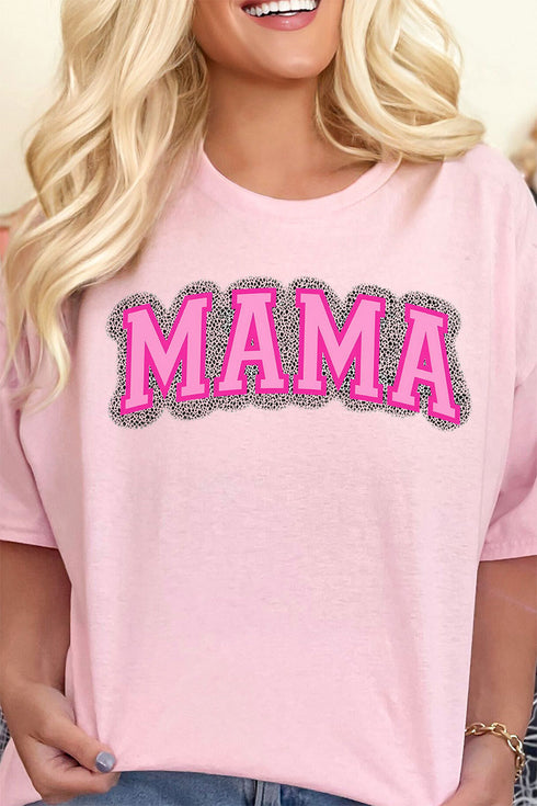 Leopard Splatter Mama Short Sleeve Relaxed Fit T-Shirt