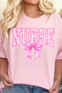 Pink Chinoiserie Nurse Short Sleeve Relaxed Fit T-Shirt