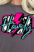 Pink Howdy Lightning Short Sleeve Relaxed Fit T-Shirt