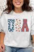 Preppy Flowers USA Short Sleeve Relaxed Fit T-Shirt