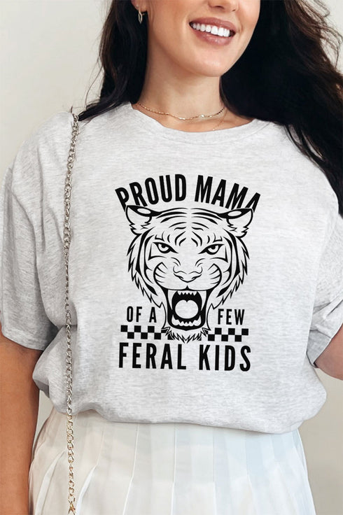 Proud Mama Feral Kids Short Sleeve Relaxed Fit T-Shirt