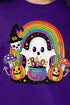 Rainbow Colorful Boo Short Sleeve Relaxed Fit T-Shirt