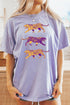 Stacked Purple Tigers Short Sleeve Relaxed Fit T-Shirt