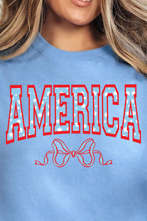 Star Spangled Bow Short Sleeve Relaxed Fit T-Shirt